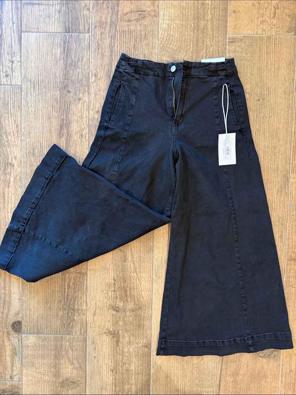 Zenana Outfitters Black Wide-Leg High Rise Jeans
